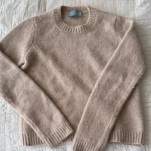 Prada Women's Beige Crew Neck Sweater - Picture 1 of 1
